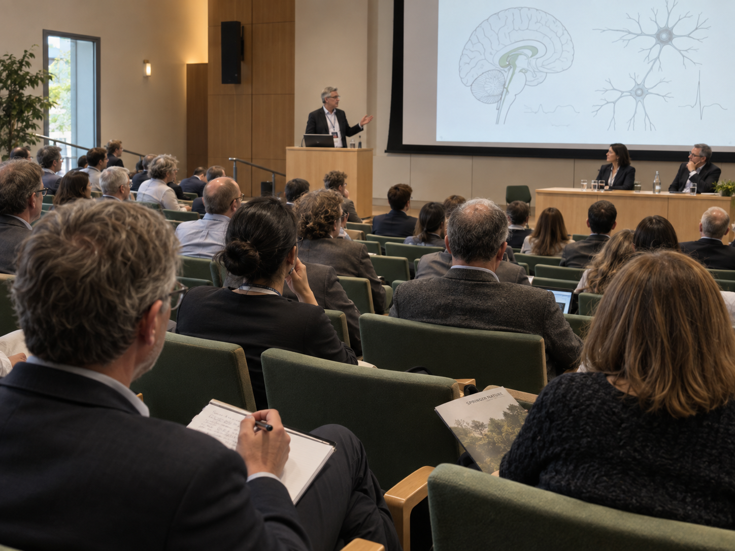 A scientific conference presentation in progress