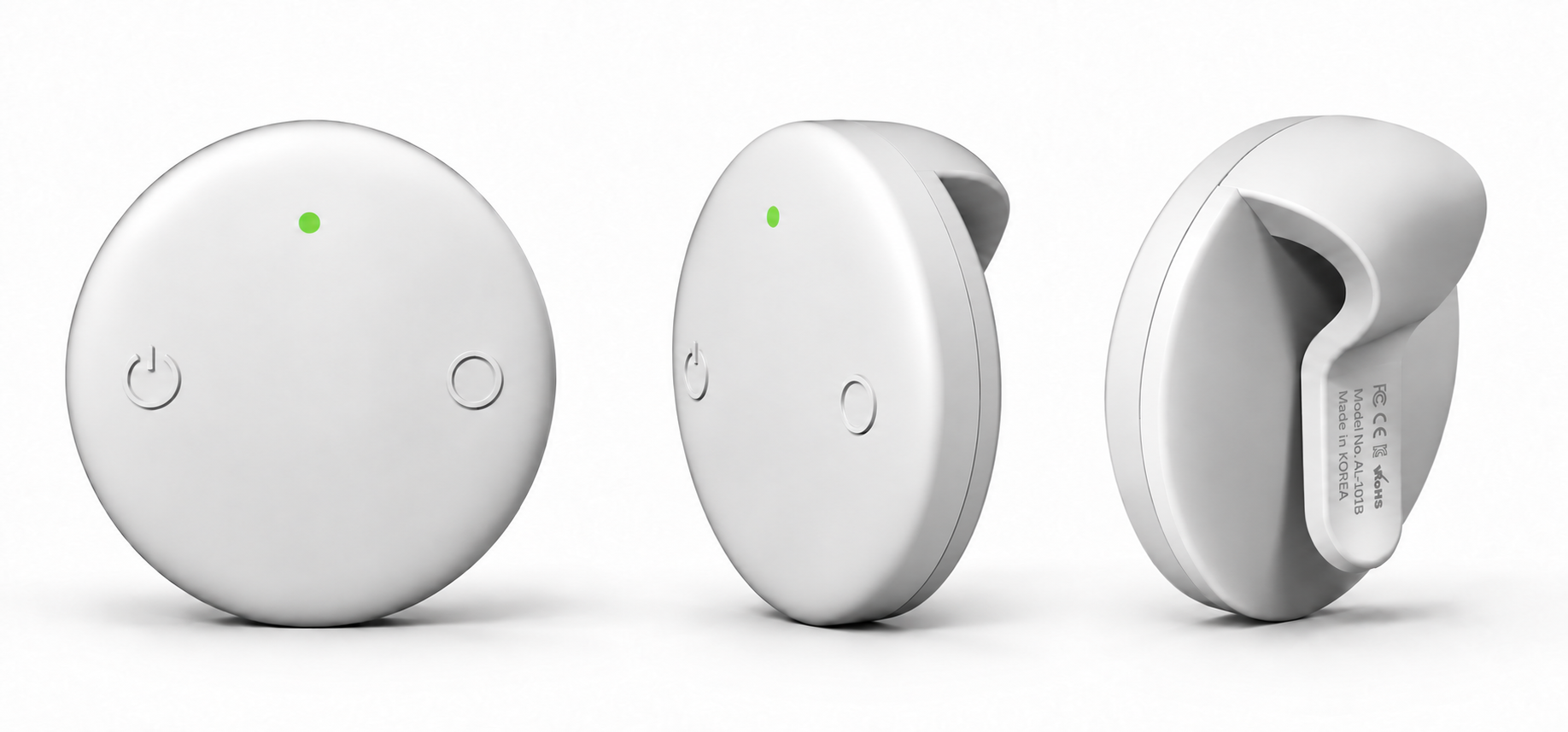 Product design views of AMOFIT S Pro, including the front and side